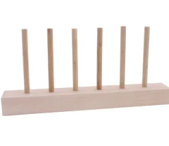 Abaque de tri bois - Socle 6 tiges + 60 jetons