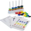 Abaque de tri Formes - Socle 5 tiges + 100 jetons Abacolor