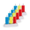 4 Abaques de tri - 4 Socles 3 tiges + 120 jetons à enfiler - petit boulier