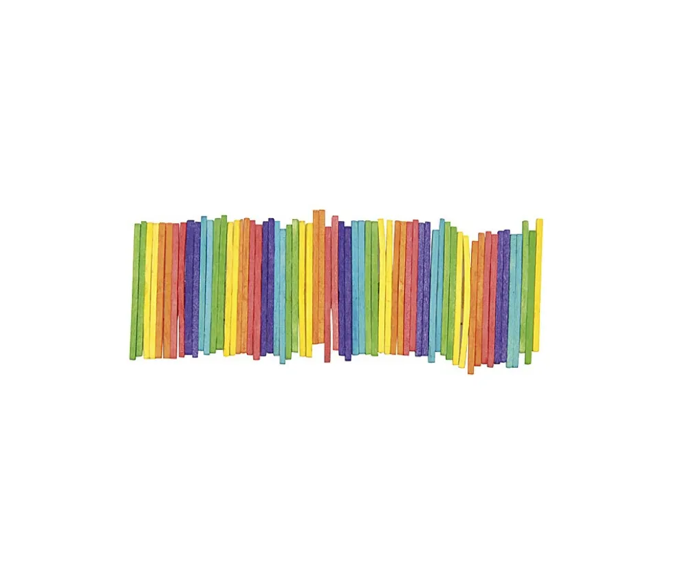 1000 allumettes 2x2x45 mm bois coloré bricolage et jeux