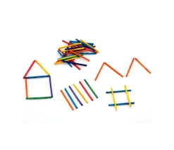 1000 allumettes 2x2x45 mm bois coloré bricolage et jeux