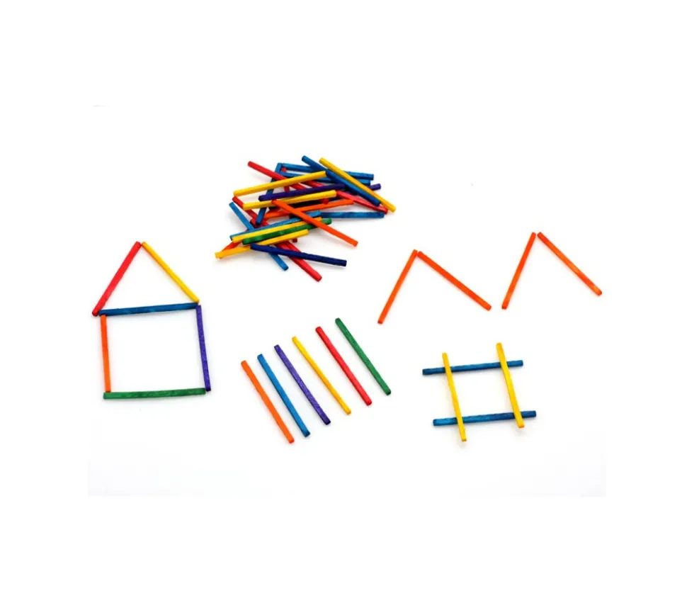1000 allumettes 2x2x45 mm bois coloré bricolage et jeux