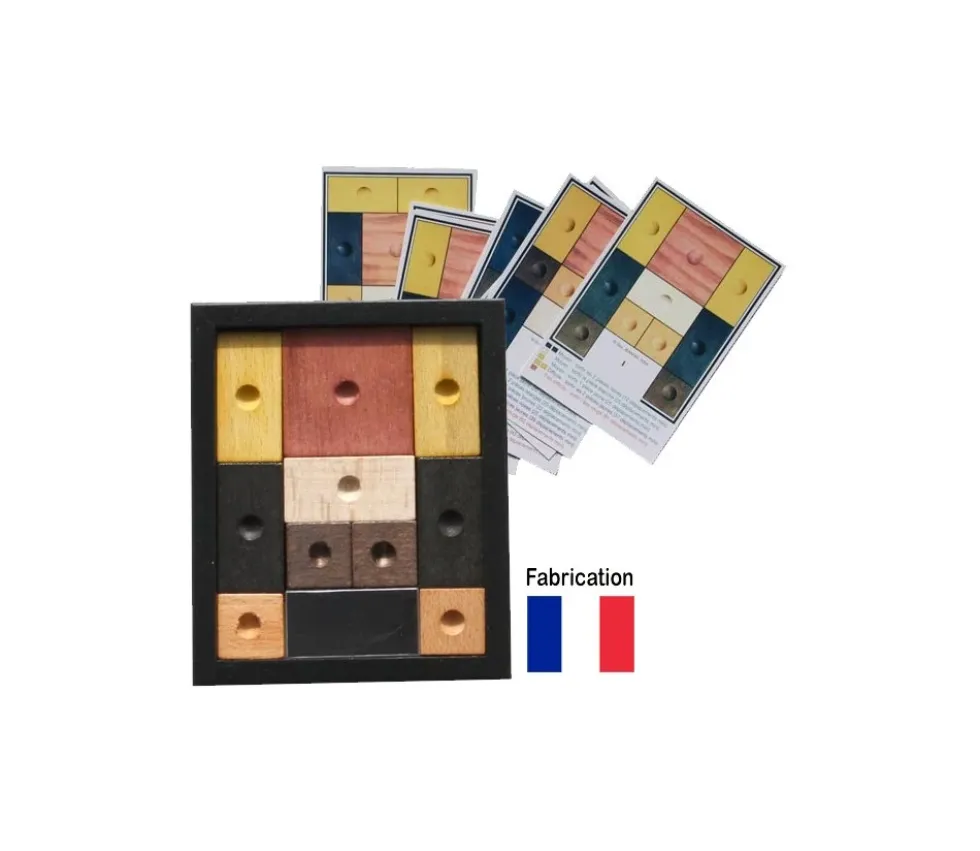 Ane rouge en bois - jeu casse tête