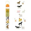 12 Animaux de la FERME figurines dans un tube de rangement 6 cm