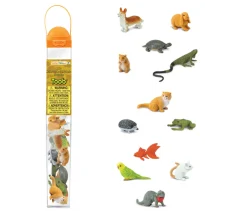12 Animaux Familiers dans un tube de rangement
