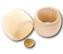 Anneau bois naturel brut 4 cm