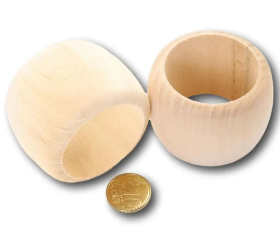 Anneau bois naturel brut 4 cm