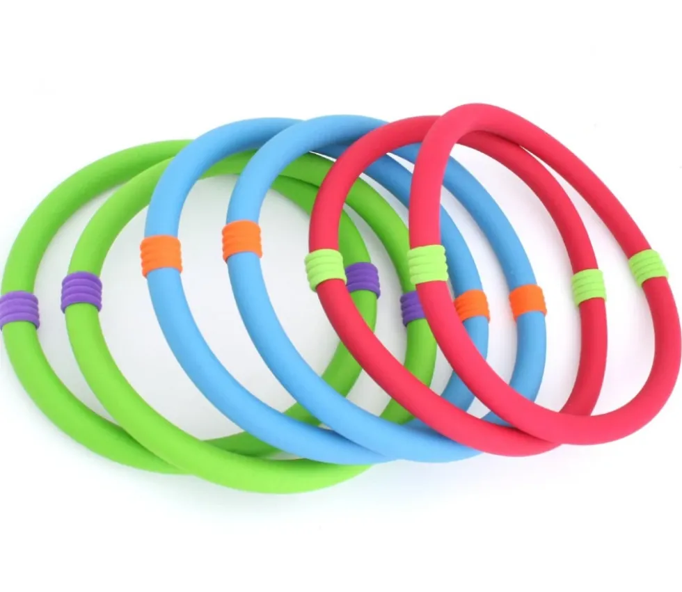 6 Anneaux souples de 15 cm pour jeux de lancer