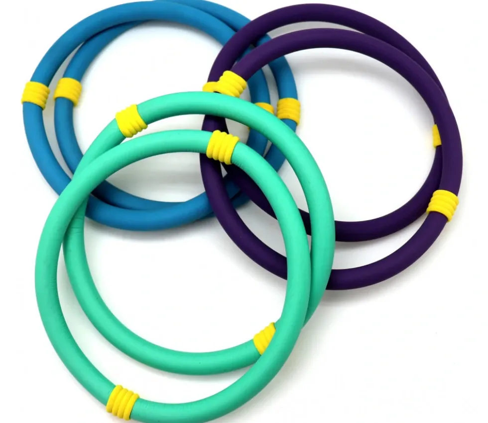 6 Anneaux souples de 15 cm pour jeux de lancer