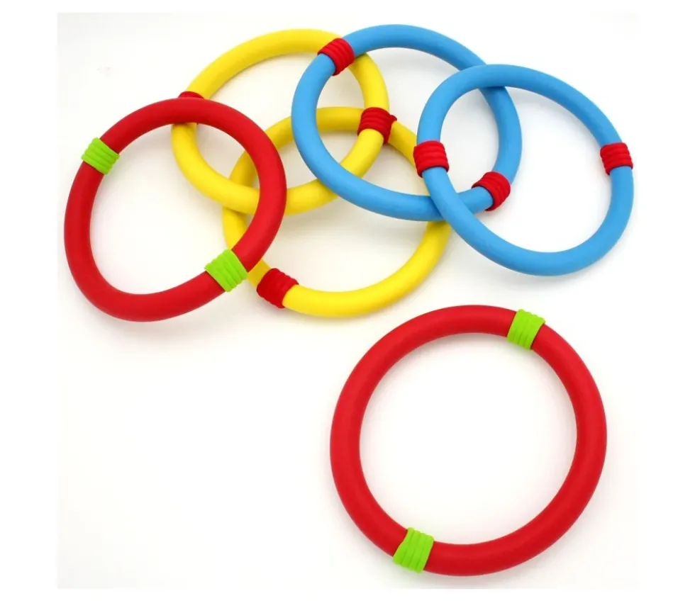 6 Anneaux souples de 15 cm pour jeux de lancer