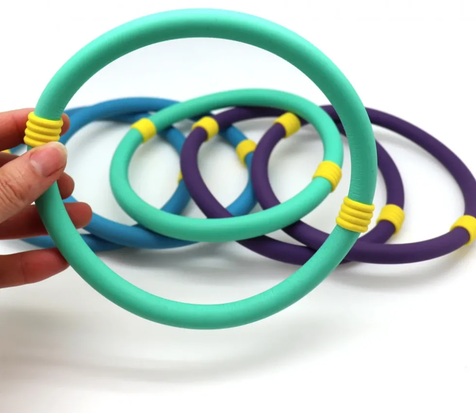 6 Anneaux souples de 15 cm pour jeux de lancer