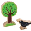 Arbre en bois 132 x 84 x 25 mm