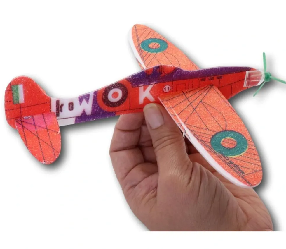 Avion planeur 19 cm en polystyrène