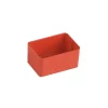 Bac rectangulaire 79x49x38 mm plastique rouge