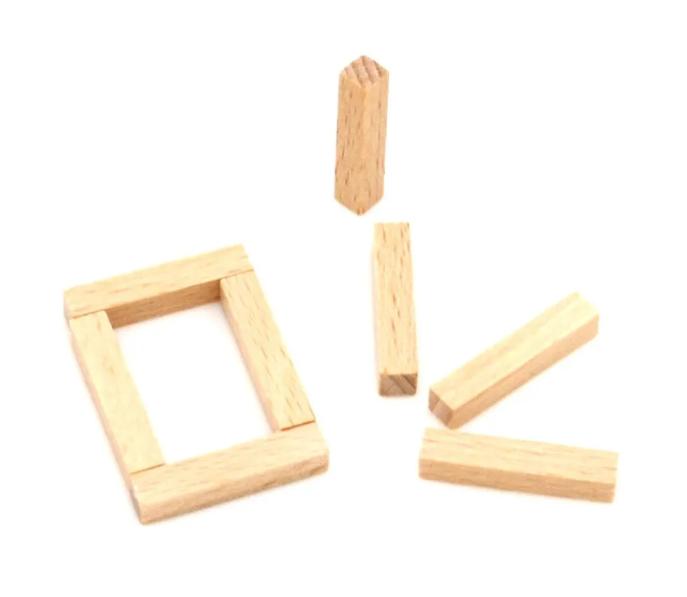 Baguette allumette 5x5x25 mm pion buchette route en bois pour jeu unité