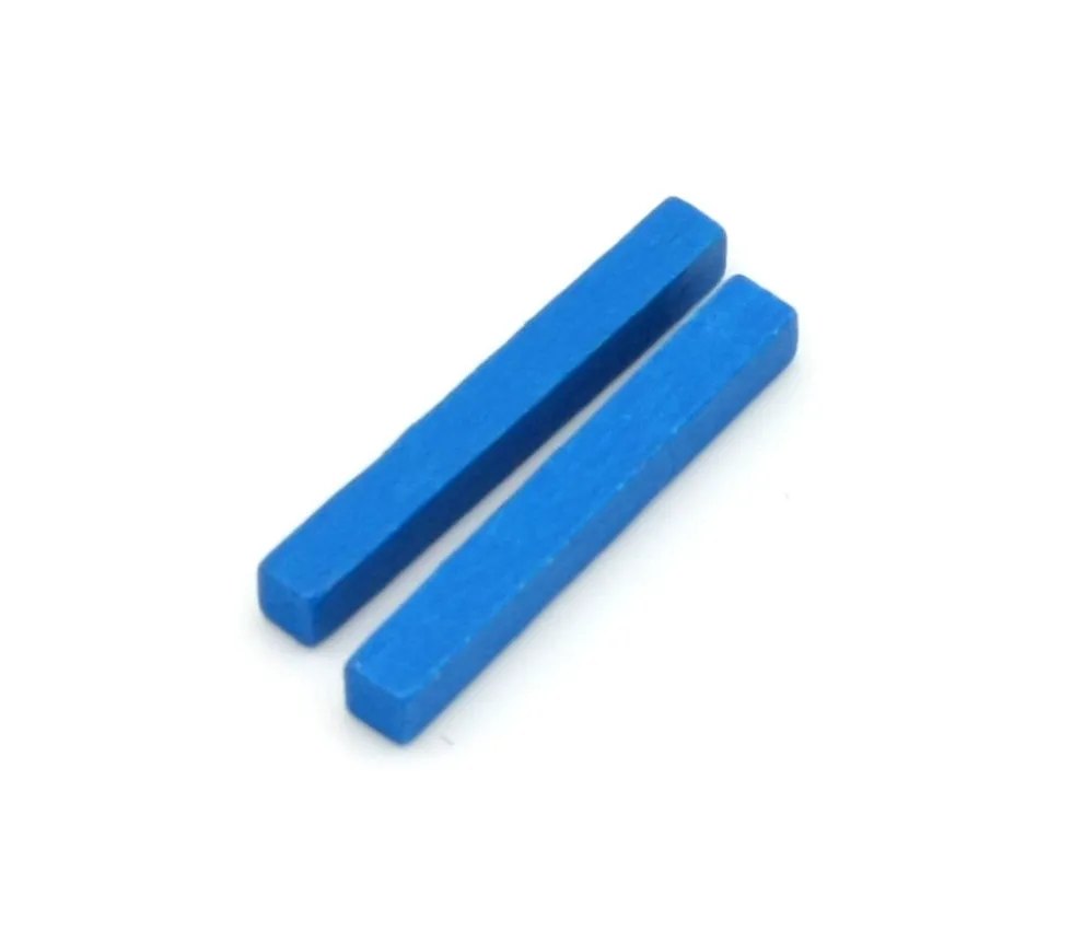 60 Baguettes en bois multicolores 5x5x39 mm