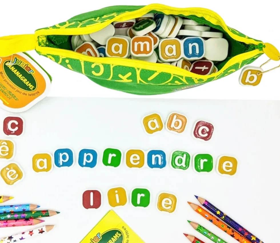 Bananagrams junior mon premier jeu de lettres - banane verte version enfant