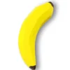 Banane en bois jaune de 8.5 x 1,8 cm jouet