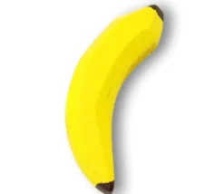 Banane en bois jaune de 8.5 x 1,8 cm jouet