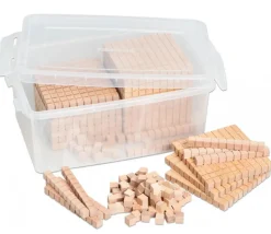 Base 10 - 120 pièces en BOIS centaines, dizaines et unités