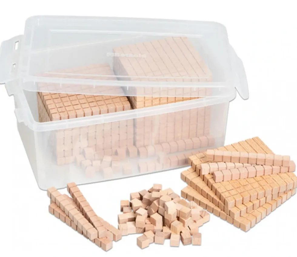 Base 10 - 120 pièces en BOIS centaines, dizaines et unités
