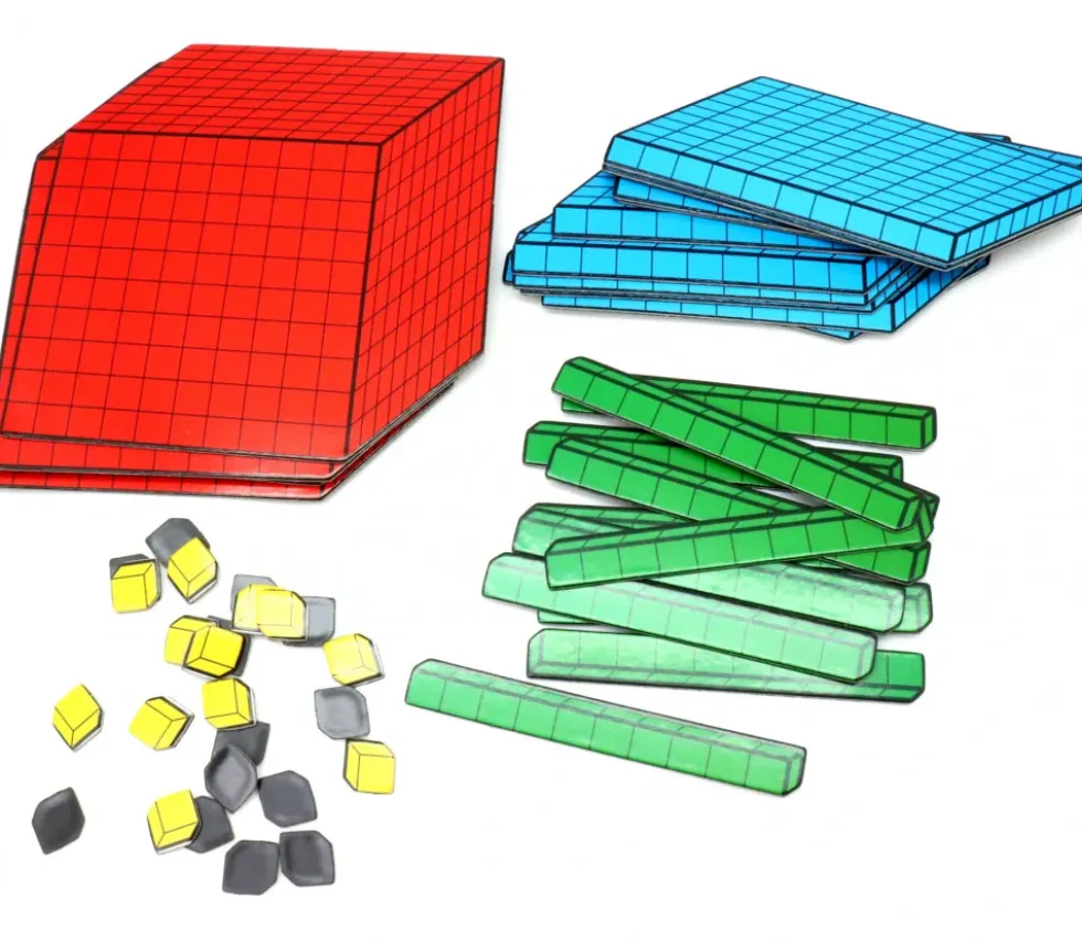 Base 10 - 54 pièces magnétiques centaines, dizaines et unités