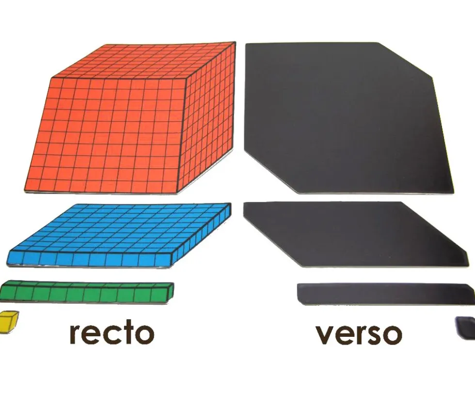 Base 10 - 54 pièces magnétiques centaines, dizaines et unités