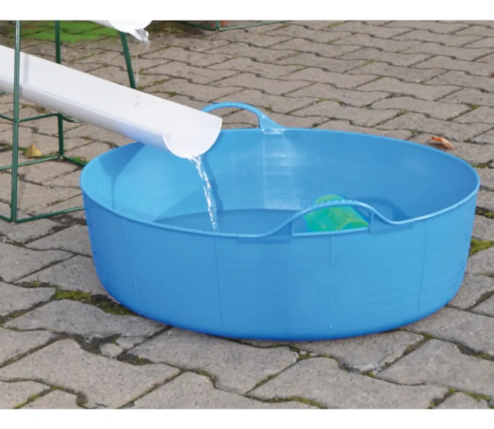 Bassine ronde en plastique bleu 35 L