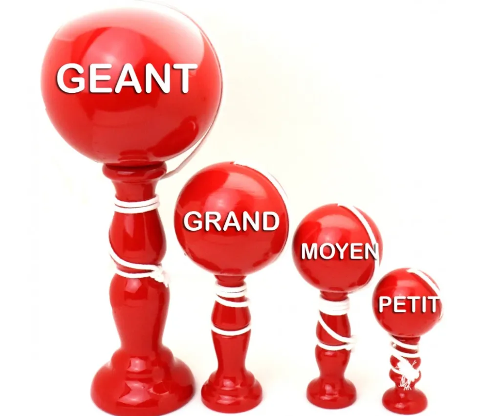 Bilboquet bois géant 31 cm jeu traditionnel