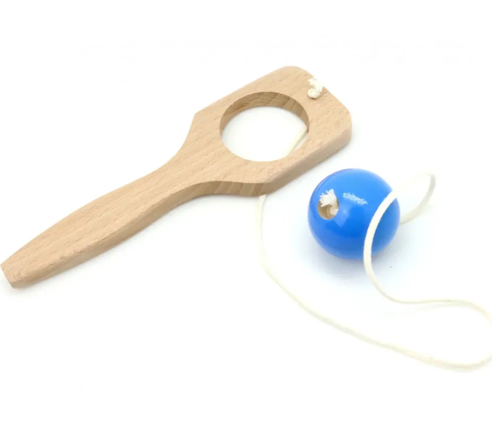 Bilboraquette 16 cm en bois avec boule