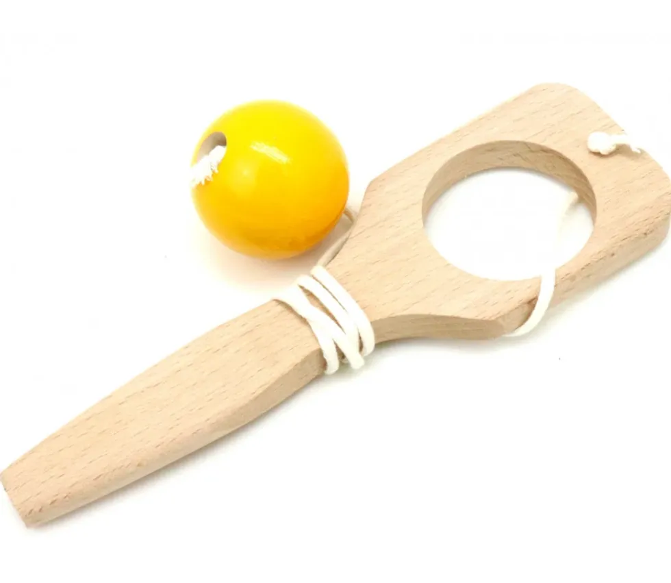 Bilboraquette 16 cm en bois avec boule