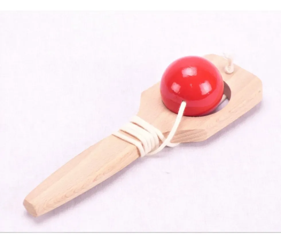 Bilboraquette 16 cm en bois avec boule