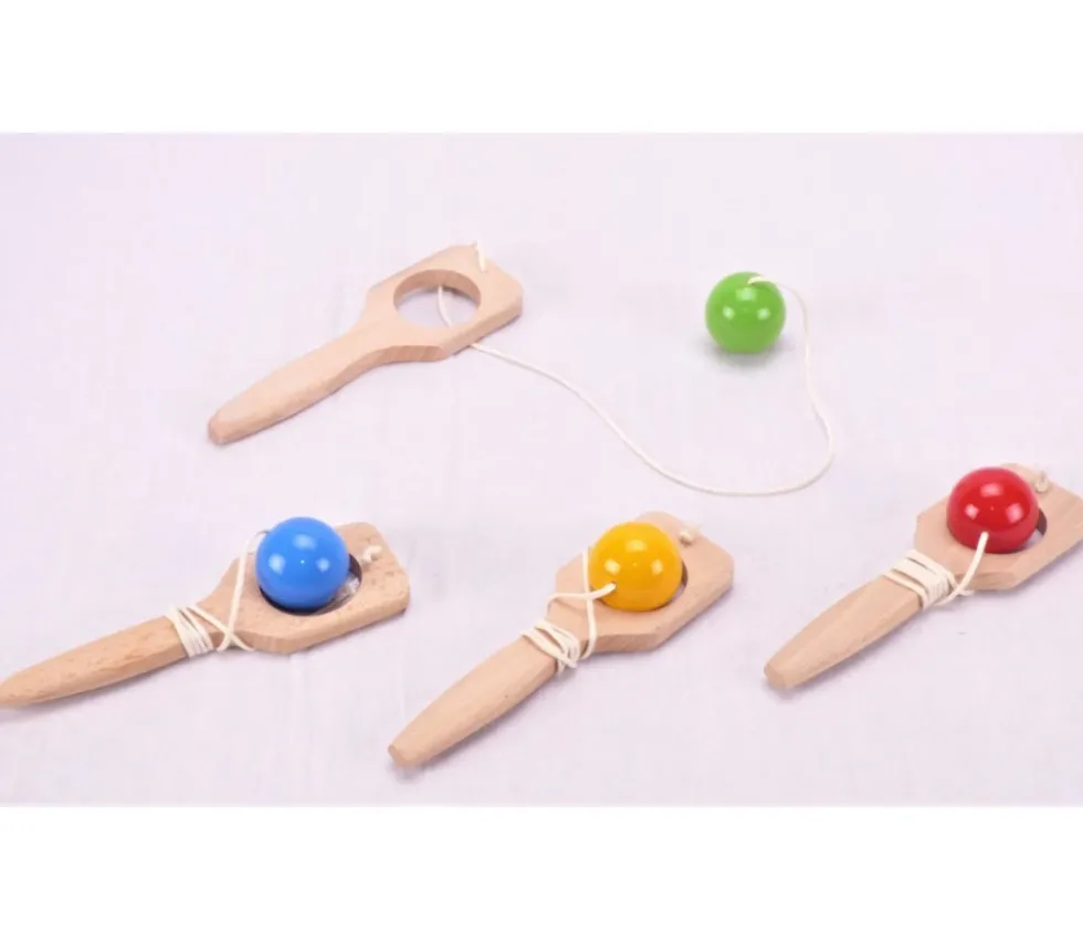 Bilboraquette 16 cm en bois avec boule