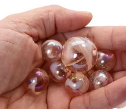 20 Billes flamant rose 16 mm + 1 calot 25 mm -