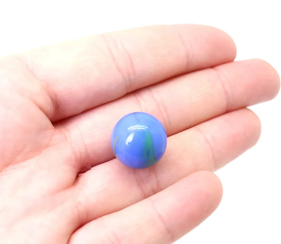 20 Billes néon bleu 16 mm + 1 calot 25 mm -
