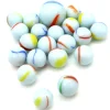 20 Billes opaques blanches avec liseret - Américaine 16 mm + 1 calot