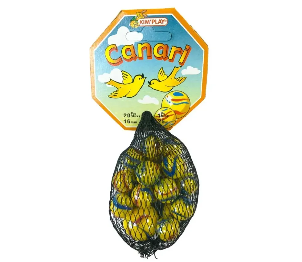 20 Billes opaques jaunes canaris + 1 boulet