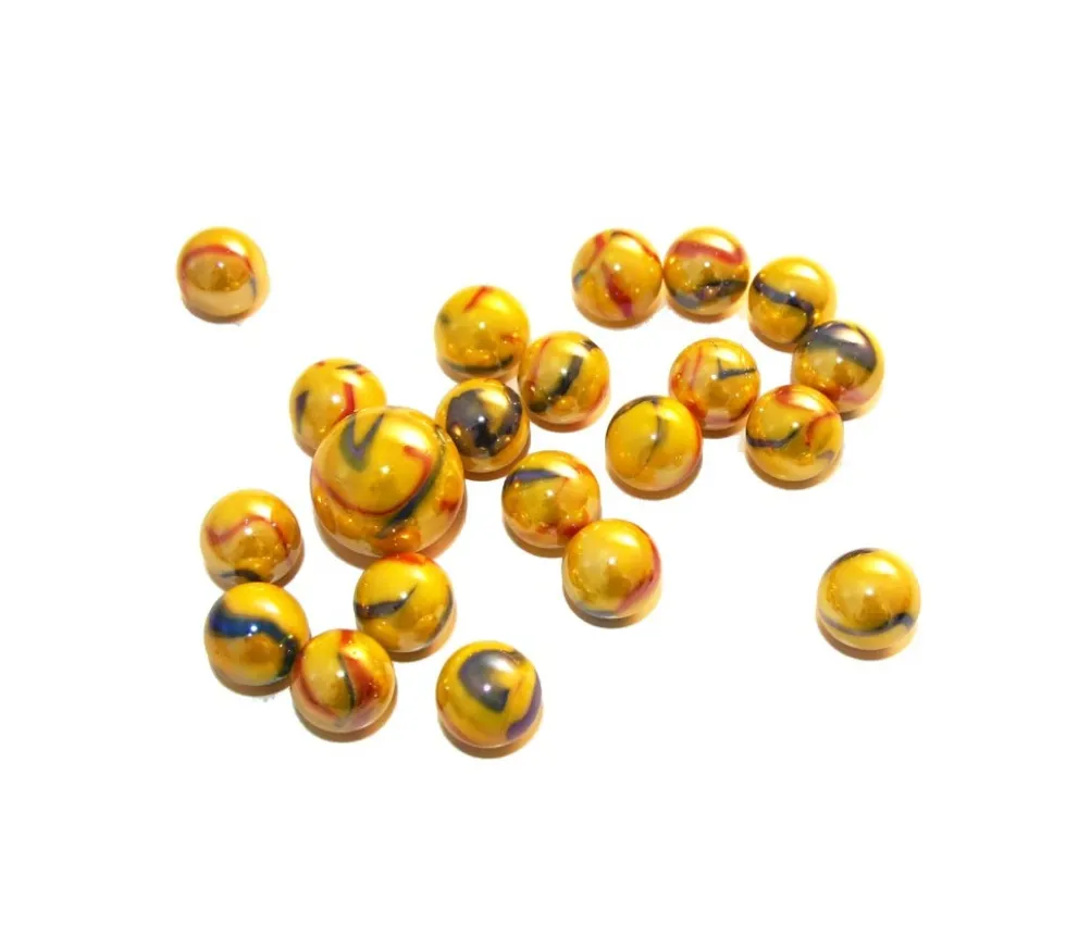 20 Billes opaques jaunes canaris + 1 boulet