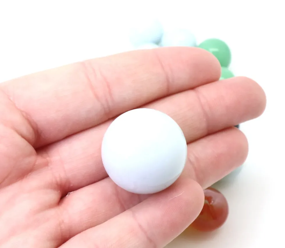 20 Billes série Perle 16 mm + 1 calot 25 mm - couleurs assorties