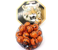 20 Billes tigre multicolores 16 mm + 1 calot 25 mm -