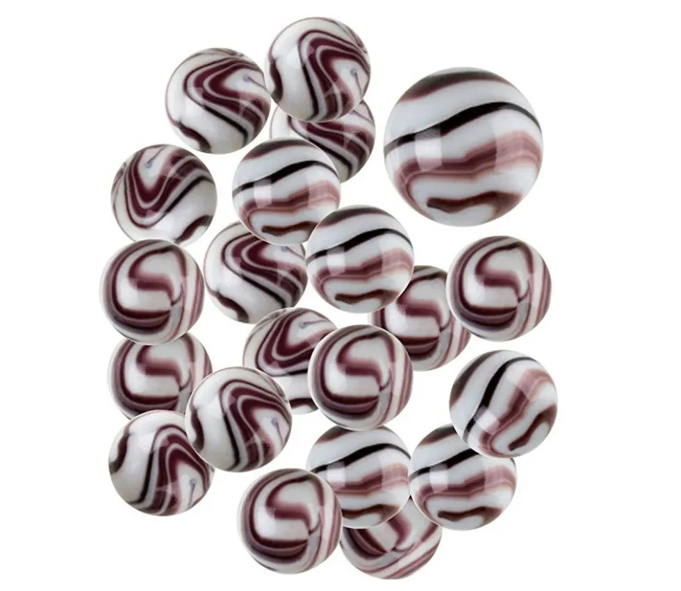 20 Billes Zèbre noir et blanc + 1 calot pour jeu