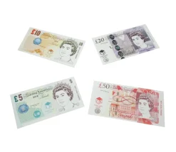 50 billets argent UK - LIVRES sterling anglais monnaie factice