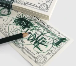 Bloc note avec billets de 100 dollars factices pour jeux