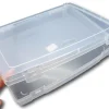 Boite A4 plastique vide de 325 x 255 x H 52 mm