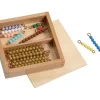 Boite individuelle 18 tiges perles Montessori