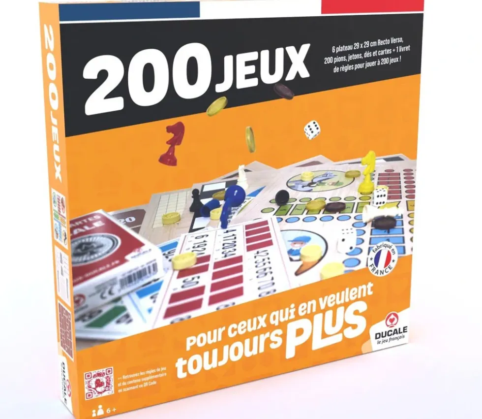 Boite 200 jeux traditionnels plateaux et cartes - Ducale