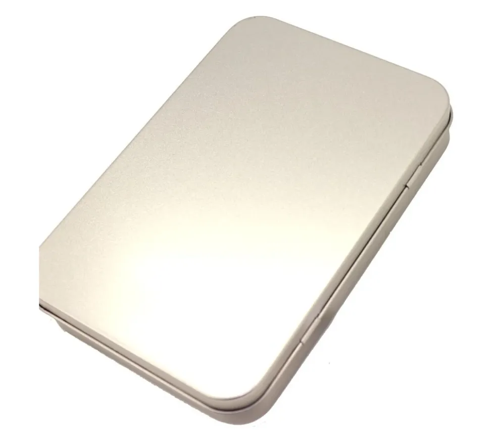 Boite métal A6 pour 2 jeux cartes à jouer et accessoires 162 x 112 x 20 mm