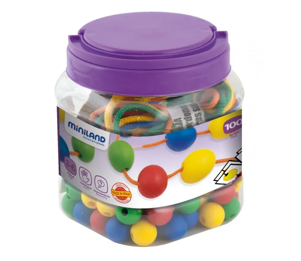 Boite 100 perles rondes colorées 20 mm de diamètre