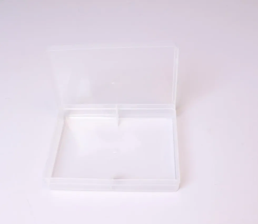 Boite plastique double pour 2 jeux 54 cartes à jouer transparentes vide