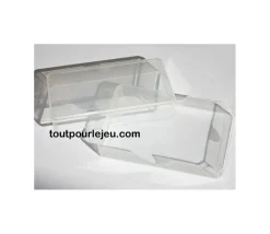 Boite plastique pour 32 cartes à jouer transparentes type jeu de belote